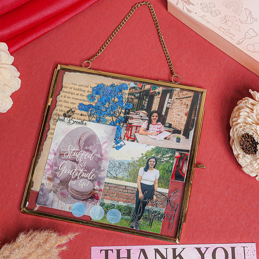 Free Spirit- Personalised Floating Glass Frame (6x6 Inch)