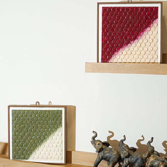 Textured Hive- Handmade Geometric Texture Wall Art