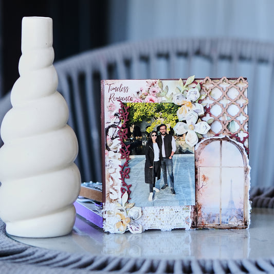 Timeless Romance-Personalised Mixed Media Photo Frame (6x6 Inch)