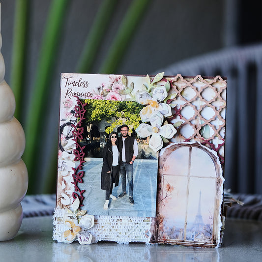 Timeless Romance-Personalised Mixed Media Photo Frame (6x6 Inch)
