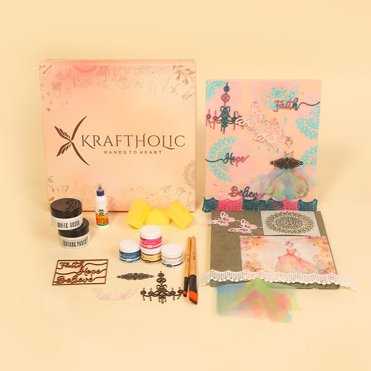 Twirl – Mixed Media Art DIY Kit (10x8 inch MDF Board)