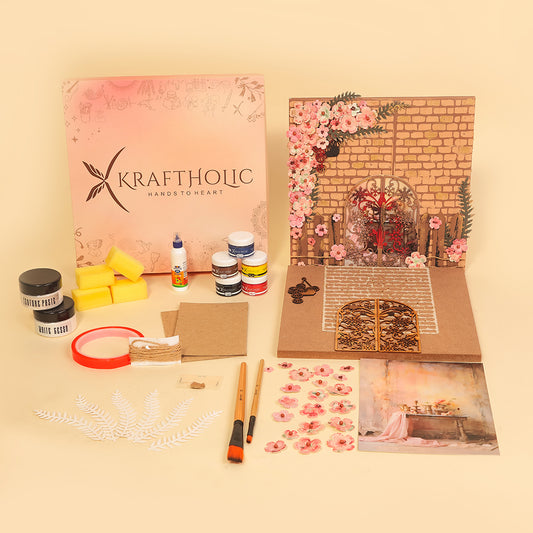 Bloomgate- Mixed Media Art DIY Kit (on a 10x10 inch MDF Board)