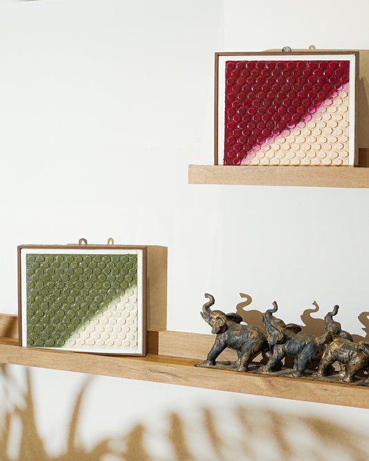 Textured Hive- Handmade Geometric Texture Wall Art
