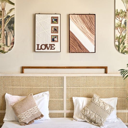Diagonal Drape – Fabric Texture Art Wall Frame (16x24 Inch)