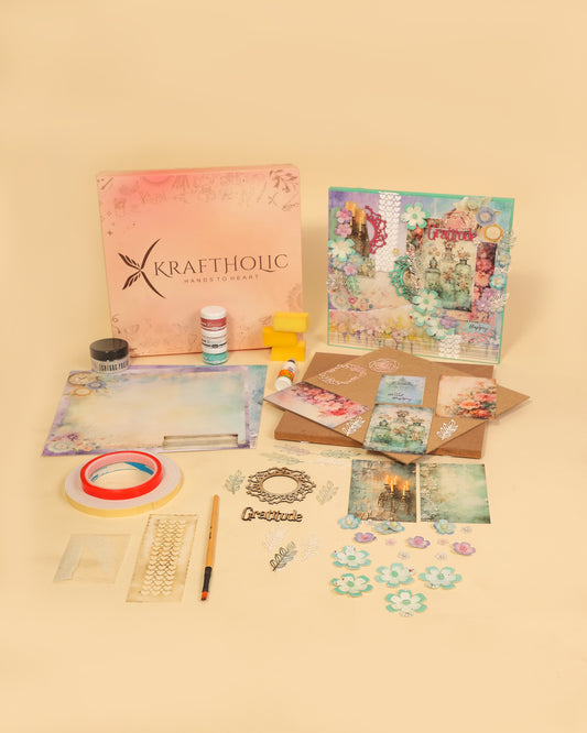 Florique – Mixed Media Art DIY Kit (10x10 inch MDF Board)