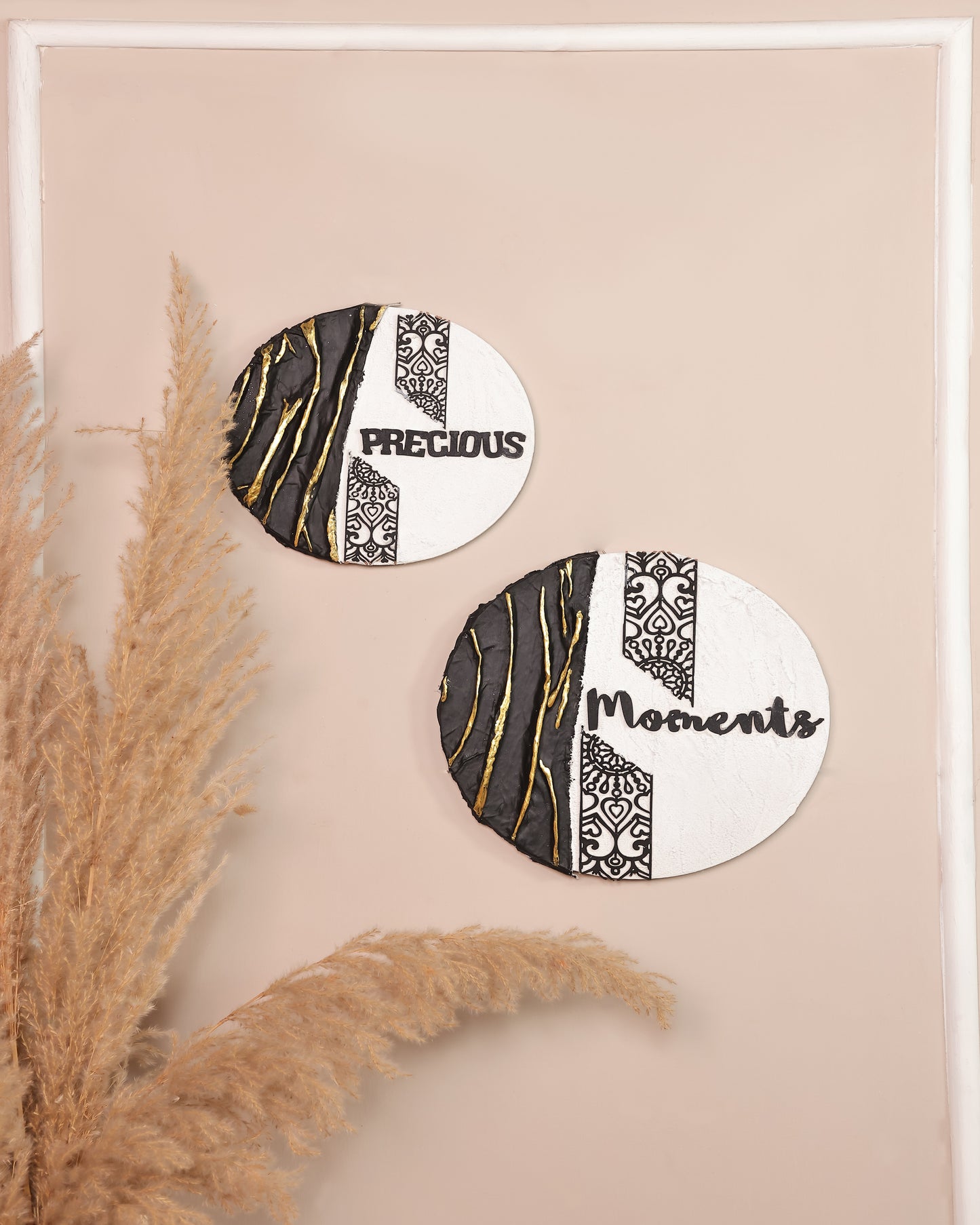 Textura Moments- Elegant Texture Art DIY Kit (Set of 2 Round Boards)