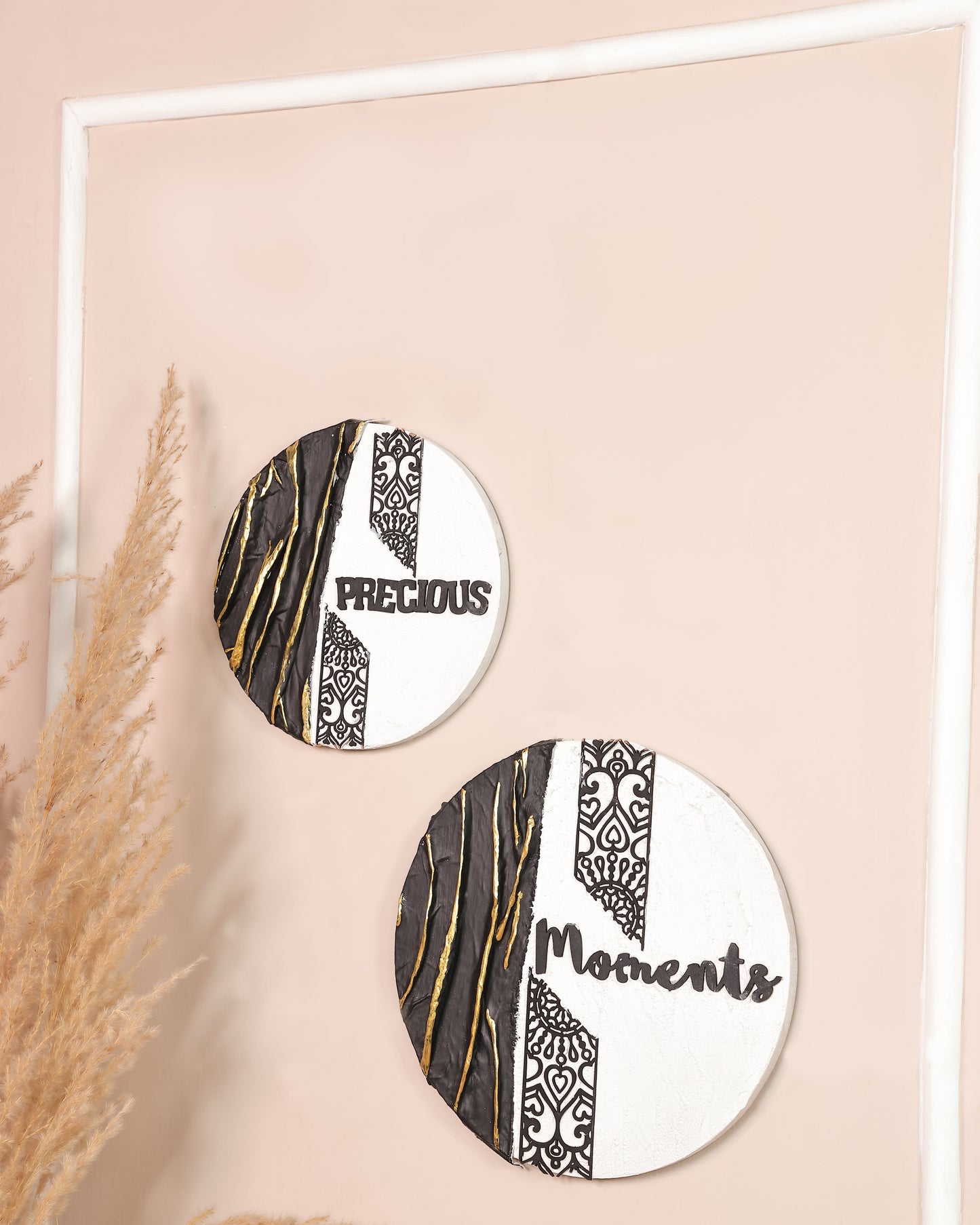 Textura Moments- Elegant Texture Art DIY Kit (Set of 2 Round Boards)