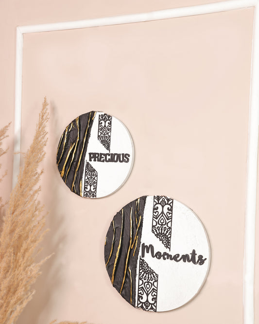 Textura Moments- Elegant Texture Art DIY Kit (Set of 2 Round Boards)