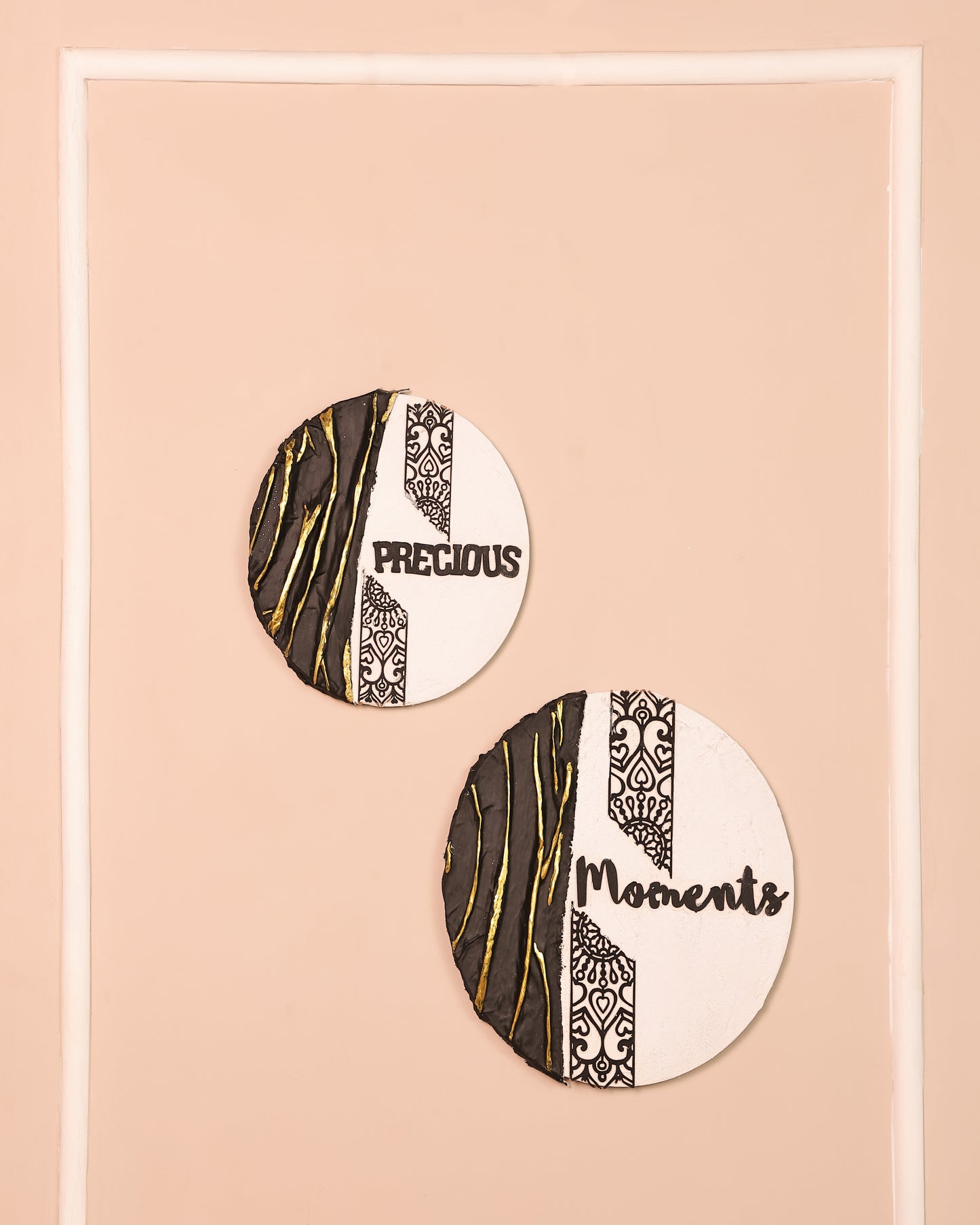 Textura Moments- Elegant Texture Art DIY Kit (Set of 2 Round Boards)