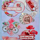Sealed with a kiss -Embossed Handmade Stickers