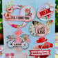 Sealed with a kiss -Embossed Handmade Stickers
