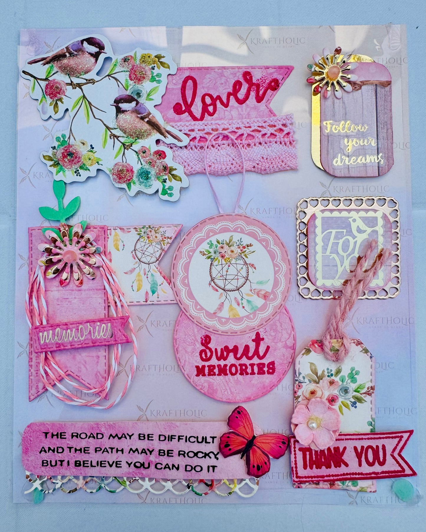 Candied Memories -Embossed Handmade Stickers